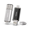 Picture of TOPESEL Type C 2 Pack 128GB USB C Flash Drive Dual 2-in-1 USB C Thumb Drive USB 3.0/3.1 Gen1 USB C Drive 128 GB USB-C Memory Stick with LED Indicator for Easy Data Sharing Between PC and Smartphones