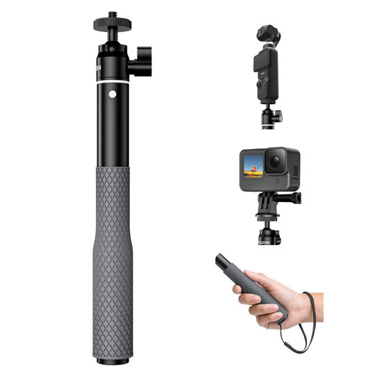 Picture of TELESIN Waterproof 360 Selfie Stick for GoPro, 25.75" Extension Stick Pole Monopod w Hand Strap for Go Pro 13 12 11 10 Insta360 X3 Ace Pro DJI Action 4 Osmo Pocket 3 Underwater Diving Accessories