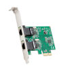 Picture of Syba Dual Port Gigabit Ethernet PCI Express 2.1 PCI-E x1 Network Adapter Card (NIC) 10/100/1000 Mbps Card with Realtek RTL8111 Chipset, 2 Port (SD-PEX24041)