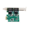 Picture of Syba Dual Port Gigabit Ethernet PCI Express 2.1 PCI-E x1 Network Adapter Card (NIC) 10/100/1000 Mbps Card with Realtek RTL8111 Chipset, 2 Port (SD-PEX24041)