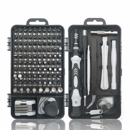 Picture of Padarsey Precision Screwdriver Set 115 in 1 Repair Tools Kit with Magnetic Driver Kit,Electronics Precision Screwdriver Set with Portable Bag for Repair Computer, Cell Phone, PC, iPhone,Lap Black