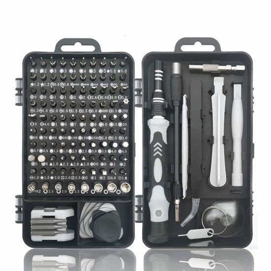 Picture of Padarsey Precision Screwdriver Set 115 in 1 Repair Tools Kit with Magnetic Driver Kit,Electronics Precision Screwdriver Set with Portable Bag for Repair Computer, Cell Phone, PC, iPhone,Lap Black