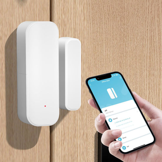Picture of WiFi Door Sensor, Smart Window Door Sensor, Alexa Door Window Contact Sensor for Home Security, Door Open Detector with Alert Notification Compatible with Amazon Alexa, Assistant (1 Pack)