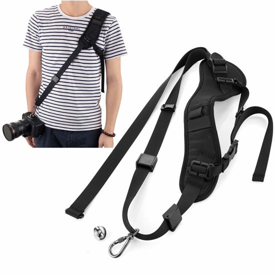 Picture of WANBY Camera Padded Shoulder Neck Strap Quick Release Sling Belt for DSLR SLR