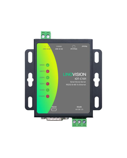 Picture of LINOVISION Dual Ports Serial Server, RS485 and RS232 to Ethernet Convertor, Modbus RTU/TCP Conversion, RS485 and RS232 to RJ45 Convertor, Processor Upgraded