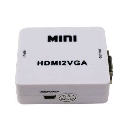 Picture of Mini HDMI to VGA Converter with Audio HDMI2VGA 1080P Adapter Connector for PC Laptop to HDTV Projector