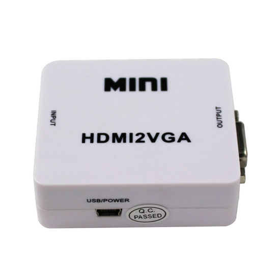 Picture of Mini HDMI to VGA Converter with Audio HDMI2VGA 1080P Adapter Connector for PC Laptop to HDTV Projector