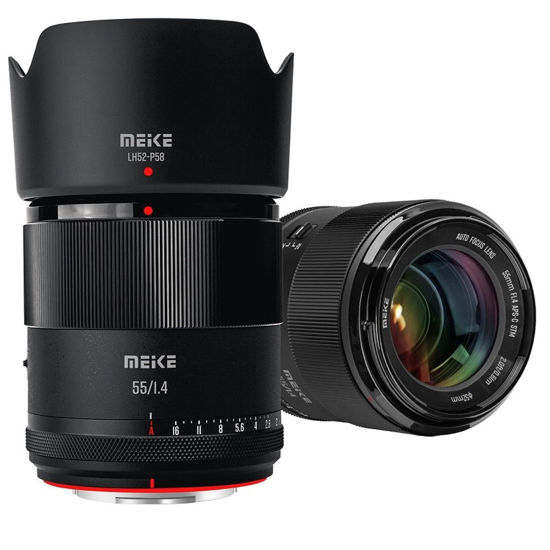 Picture of Meike 55mm f1.4 f/1.4 E-Mount STM APS-C Auto Focus Portrait Lens for Sony E-Mount Cameras A5000 A5100 A6000 A6100 A6300 A6400 A6500 A6600 NEX 3 3N NEX 5R NEX 6 7