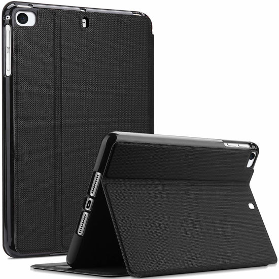 Picture of ProCase Book Cover for iPad Mini 5 Generation 2019/ Mini 4 3 2 1, Slim Stand Protective Folio Case Smart Cover for iPad Mini 5/4/3/2/1 -Black