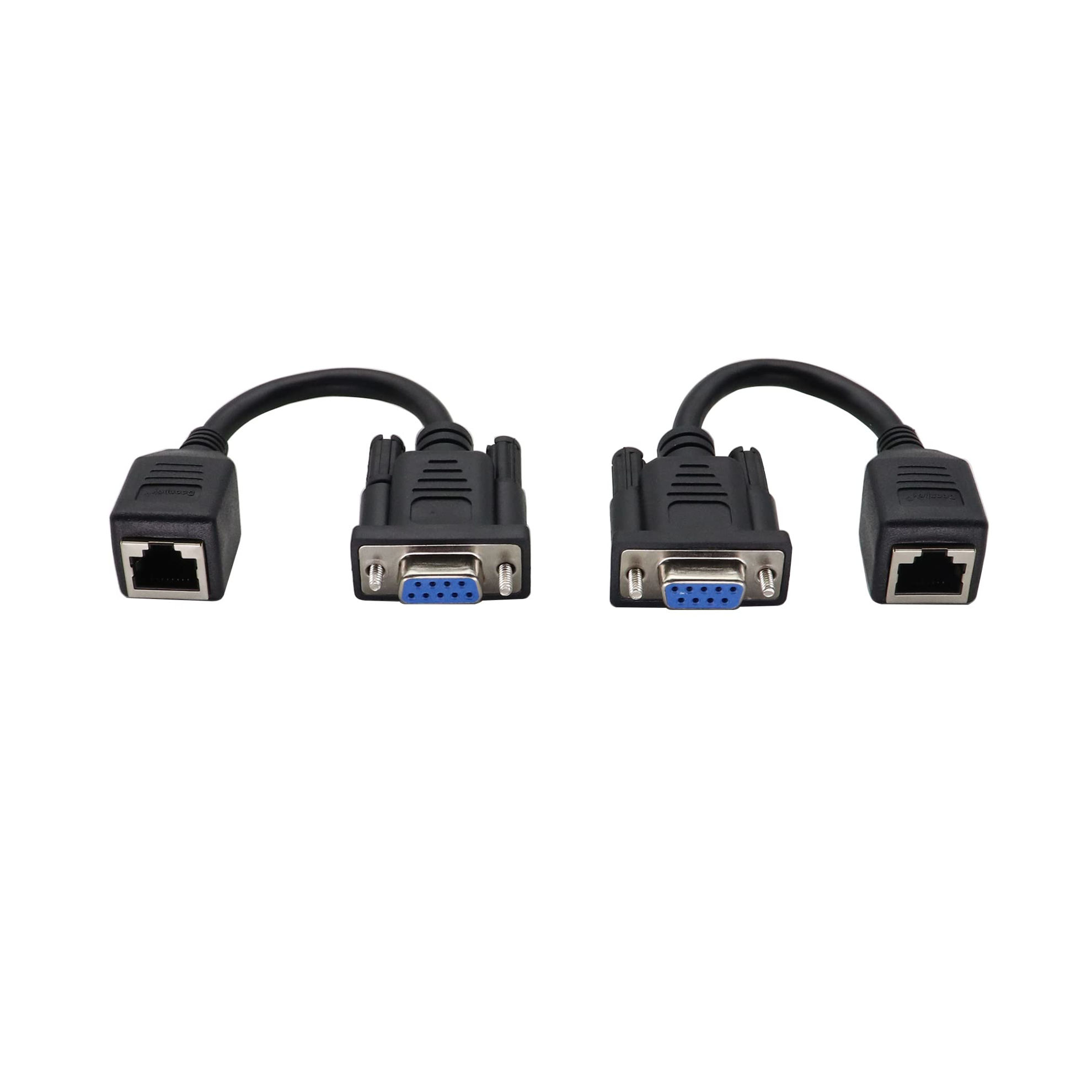 GetUSCart- ZUYOOK DB9 RS232 to RJ45 Extender Adapter, DB9 9-Pin Serial ...