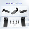 Picture of PhyinLan Rack Mount Kit for 10.6 inch Switches, Adjustable Rack Ears for Netgear, Cisco, D-Link, TRENDnet and HP Products, Mount 10.6" Wide to 19" Equipment, Adjustable Hole Distance 14-30mm