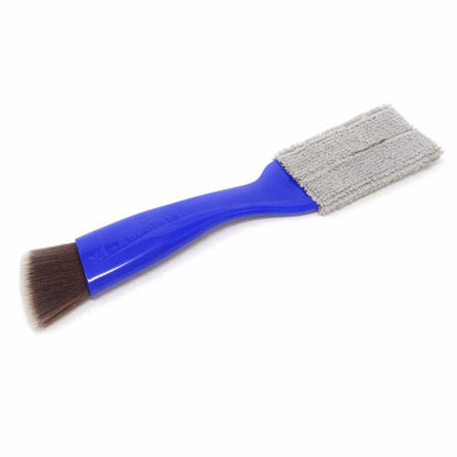 Picture of yueton Double Ended Portable Cleaning Brush Mini Hand Held Magic Brush Duster for House, Car, Office (Blue)