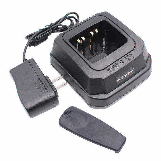 Picture of IFREQTECH NTN9858 Charger for Motorola XTS2500 XTS3000 XTS5000 MT2000 MTS2000 HT1000 GP900 GP1200 PR1500 WPLN4114AR NTN8923 NTN7144 with Belt Clip