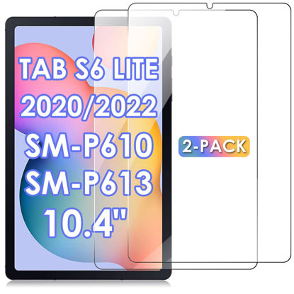 Picture of DETUOSI 2-PACK Screen Protector for Samsung Galaxy Tab S6 Lite 10.4" 2022/2020 (SM-P610/ P613/ P615/ P619), Ultra Clear/Easy Install/Anti Fingerprint/Case Friendly Mica Tab S6 Lite Tempered Glass