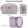 Picture of DDgro Electronics Organizer Travel Pouch - Perfect Accessory Bag for Electronics, MacBook Charger & Cords, Cables, Hard Drive (Light Grey-Brown)