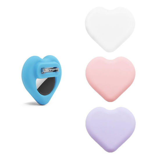 Picture of Alsukeay AirTag Holder for Kids, 4 Pack Silicone GPS Tracker Case with Safety Pins for Children, Elderly, Backpack, Luggage, Hidden Inside Clothes (White/Blue/Pink/Purple)