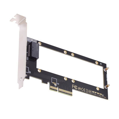 Picture of NFHK PCI-E 4.0 4X Host Adapter to NVMe Ruler 1U GEN-Z EDSFF 9.5mm 15mm 25mm Thickness Short SSD E1.S with Heat Sink PM9A3 PM9D3 P5801X Carrier Adapter
