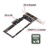 Picture of NFHK PCI-E 4.0 4X Host Adapter to NVMe Ruler 1U GEN-Z EDSFF 9.5mm 15mm 25mm Thickness Short SSD E1.S with Heat Sink PM9A3 PM9D3 P5801X Carrier Adapter