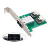 Picture of NFHK Dual Ports Mini SAS HD SFF-8644 to Internal Mini SAS SFF-8087 PCBA Female Adapter with Low Profile Bracket