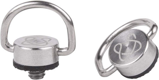 Picture of Stainless Steel D Ring Screw Adapter for Camera Strap, Tripod Screw Holder Fixing Screw Camera Carabiner Clip for Quick Install Camera Strap, Set of 2