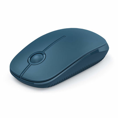 Picture of VssoPlor Wireless Mouse, 2.4G Slim Portable Computer Mice with Nano Receiver for Notebook, PC, Laptop, Computer (Sapphire Blue)