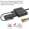 Picture of Dingsun HDMI to RCA Converter Compatible for Fire Stick, HDMI to AV Converter Adapter Compatible for Old TV, Amazon Fire Stick/Roku Stick/DVD Players/Xbox/PS3/Support 1080p, PAL/NTSC