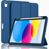Picture of ZryXal New iPad 10th Generation Case 10.9 Inch 2022 with Pencil Holder, Smart iPad Case with Soft TPU Back [Support Auto Wake/Sleep] (Navy Blue)