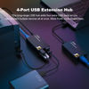 Picture of USB Extender Over Cat6/7 Up to165ft/50M, JCHICI 4 USB 2.0 Ports, Plug and Play, No Driver, POC, Keyboard and Mouse USB Over Ethernet