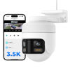 Picture of IMILAB EC6 Panorama 3.5K WiFi Plug-in Spotlight Camera: 180° Utra Widely View w/344° Rotatable Dual-Lens Security Camera Outdoor, 6MP Clarity Surveillance Cam, Motion Detection, Color Night Vision