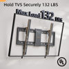 Picture of IWORKBOARD Heavy Duty Tilt TV Wall Mount for 32-90 inch Large TV, Low Profile Slim TV Mount, Thin Wall Mount TV Bracket with Safe Lock & Quick Release, Max VESA 600x400mm, up to 132lbs & 24 inch Stud