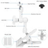 Picture of Mippko Flexible Clip Clamp Mount for Arlo/Blink Mini/Reolink/Nest/SimpliSafe/Wyze Security Camera,360° Adjustable 5.9 inch Long Aluminum Alloy Magic Arm Metal Clamp,1 Pack White