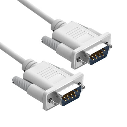 Picture of YIOVVOM DB9 RS232 Serial Extension Cable Male to Male 9 Pin DB9 Cord Straight Through 9 pin serial connector grey 5FT