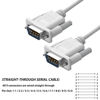 Picture of YIOVVOM DB9 RS232 Serial Extension Cable Male to Male 9 Pin DB9 Cord Straight Through 9 pin serial connector grey 5FT