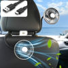 Picture of Nauttxon Hose Car Fan for Backseat Kids with Led Lights, USB Fan for Backseat of Car, Independent Control 3 Speeds 360°Rotatable Car Seat Fan for Baby Rear Facing, Back Seat Fan for Vehicles RV SUV