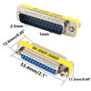 Picture of bociloy 6Pcs 25Pin Male to Female Mini Gender Changer Coupler Adapter DB25 Serial Cable Gender Changer VGA Coupler