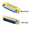 Picture of bociloy 6Pcs 25Pin Male to Female Mini Gender Changer Coupler Adapter DB25 Serial Cable Gender Changer VGA Coupler