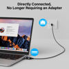 Picture of Slim USB to Ethernet Cable 6 FT, USB 3.0 A to RJ45 Thin Cord, Directly Connected, Aluminum, Braided, OFC, USB to RJ45 Gigabit LAN Network Cable for Laptop, PC, Switch and More, OD: 3.6mm