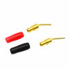 Picture of CERRXIAN Gold Plated 2mm Banana Plug Screw Type Audio Speaker Cable Connector Adapter(Black & Red,10-Pack)