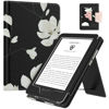 Picture of MoKo Case Fits All-New 6" Kindle (11th Generation, 2022 Release)/ Kindle (11th Gen,2019)/Kindle (8th Gen, 2016), Ultra Lightweight PU Shell Cover with Auto Wake/Sleep, Black & White Magnolia