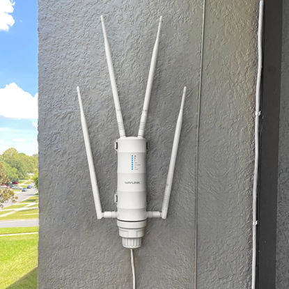 Picture of WAVLINK 2024 AC1200 Outdoor WiFi Extender, Long Range Dual Band Access Point Weatherproof with Outside PoE Powered, Gigabit Port, Supports Router/AP/Repeater Modes for Garage,Camping