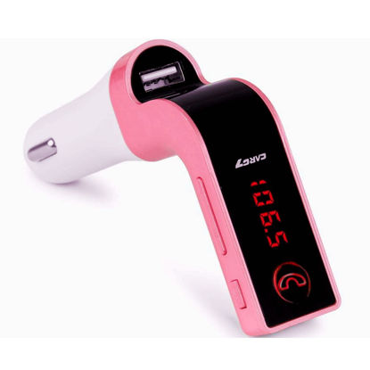 Picture of Bluetooth FM Transmitter for car,TIANSHILI handsfree Bluetooth Receiver Car Kit with Mic/TF Card/USB Drive/AUX Play for iPhone,iPad and Other Android Phones