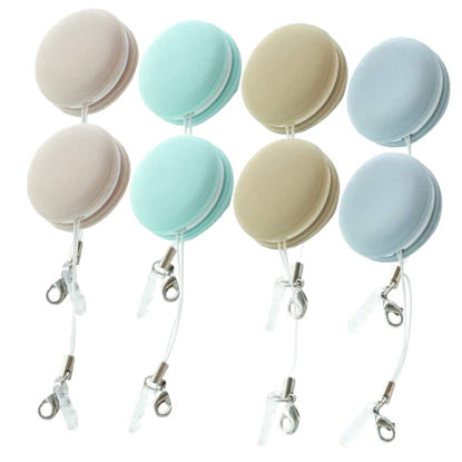 Picture of SOESFOUFU 8Pcs Phone Screen Wiper Cell Phone Cleaning Wipes Phone Cleaner Wipes hoopilee Screen Cleaner Screen Cleaning pad Macron Screen Cleaner Screen Wipes Glass Cloth pp+Silicone Macaron
