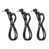 Picture of BlingKingdom 3pcs Guitar Pedal Power DC Cable for Effect Pedal 5.5 x 2.1mm Power Lead Cord Male to Male 24AWG Connector Plug Wire Adapter