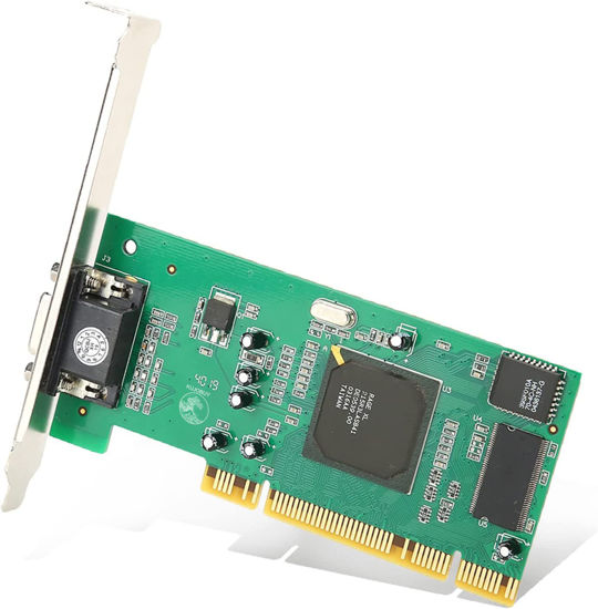 Picture of KUJOBUY 8MB Graphics Card VGA PCI 32Bit for Server Industrial Computer Multi-Display for ATI Rage XL 32 Bit PCI VGA Video Card PCI-X Interface Universal Video Card for Desktop Computers