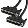 Picture of XANHAM DB37 37 Pin 5 Feet(1.5 Meter) Two Row Straight Through Serial Cable, Double Shielded(Metal Braiding&AL-foil), Male to Male, Black, SC930S07MM