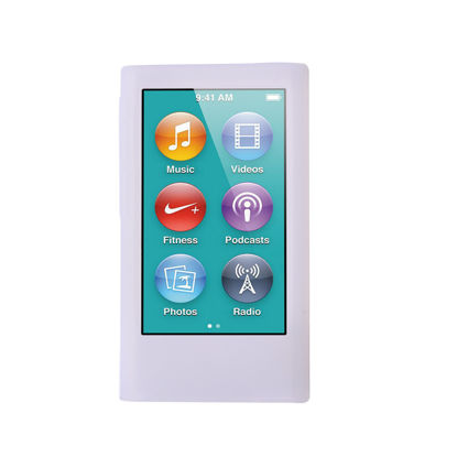 Picture of ColorYourLife Silicone Cases Skins Covers for New iPod Nano 8th Generation 7th Generation with Cleaning Wipe (Pearl White)