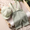 Picture of Newborn Photography Outfits Boy Newborn Boy Photoshoot Outfits 2Pcs Baby Photography Props Newborn Gentleman Suit Photography Outfits Boy Suspender Pants with Beret 0-3 Months (Green)