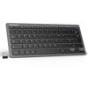 Picture of TECKNET 2.4G Wireless Keyboard, Small Wireless Keyboard with Media Hotkeys, Mini Keyboard Compact Wireless Keyboard, 12-Month Battery Life, Compatible with PC, Desktop, Laptop, Smart TV - Grey