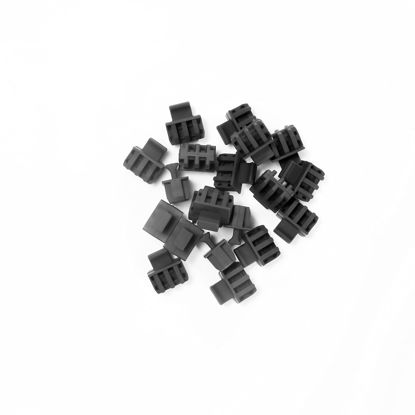 Picture of 20 Pack SFP Dust Cover for Open SFP/SFP+ Slot - SFP Plug - Fiber Optic Dust Caps - SFP Port Anti-Dust Cover - Network Switch Port Protector - Durable TPE Material with Pull Tab