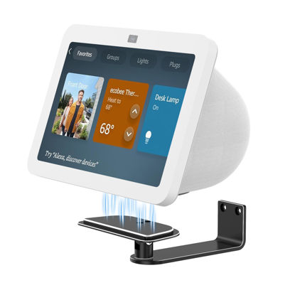 Picture of Laivli Wall Mount for Echo Show 8 (3rd Gen), Aluminum Show 8 Stand with Strong Magnetic, Tilt Forward-Backward and Swivel Horizontal for Viewing, Smart Display Stand for Show 8 3rd Generation (Black)